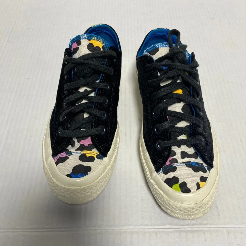 Converse Chuck 70 Ox Velvet Leopard Print Sneakers Black Multi Womens 7 Colorful - Picture 4 of 11